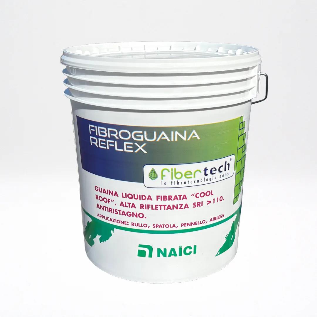 Naici Fibroguaina Reflex Bianco 5 Kg - Guaina Liquida Impermeabilizzante Monocomponente Alta Riflettanza Cool Roof