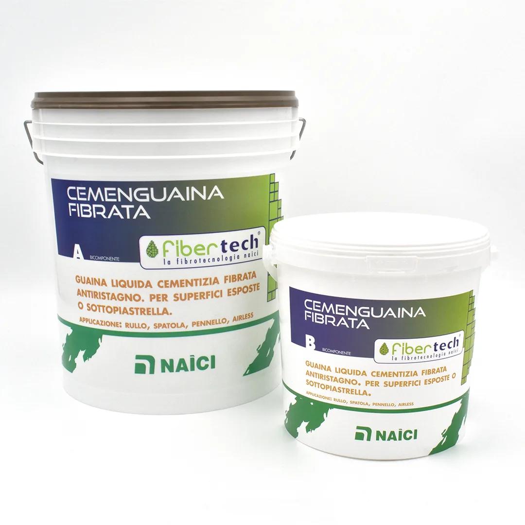 Naici Cemenguaina Fibrata Verde 5 Kg - Guaina Liquida Bicomponente Cementizia Impermeabilizzante Antiristagno