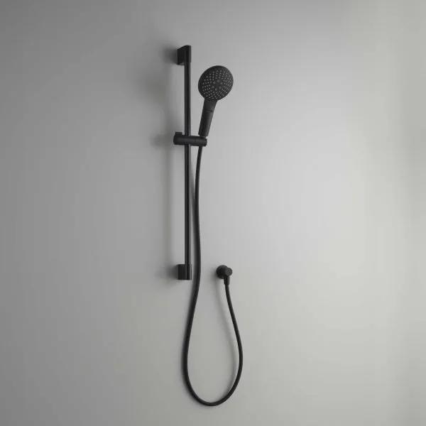 Kit Saliscendi Doccia Tondo Nero Opaco Ares Serie Smart - Art. 35055