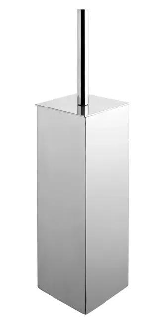 Portascopino d'Appoggio Quadrato Ares Cubic Art. 61200 in Acciaio Inox 304 - Dimensioni 9x9x41 Cm.