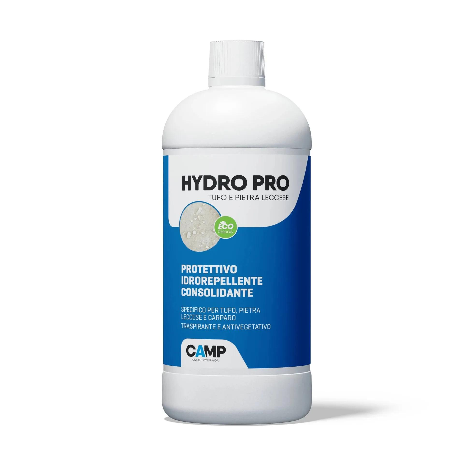 CAMP Hydro Pro Eco Idrorepellente e Consolidante per Tufo e Pietra Leccese – Protettivo Antimuffa Ecologico base acqua (Flacone 1 Litro)